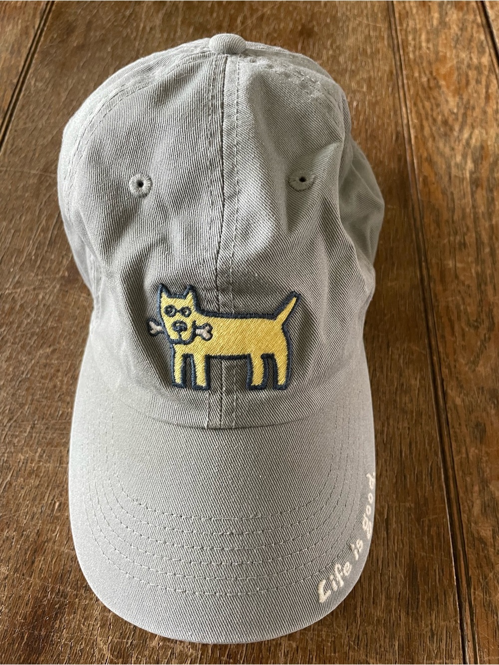Life is Good Dog w/ Bone Baseball Cap